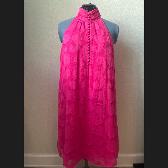 Lilly Pulitzer Kristine Dress Pink Tango Tangerine Dream Poly Clip Dress